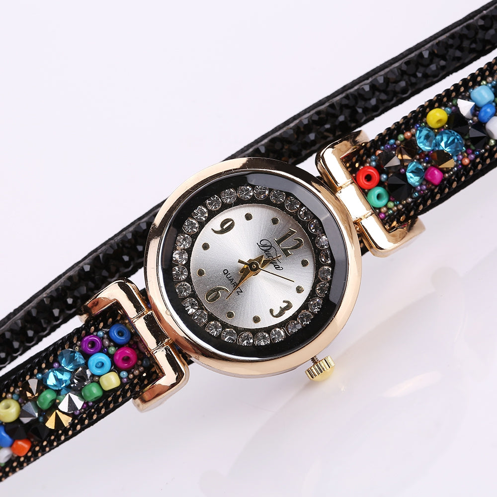 Duoya D137 Women Circle Watch Ball Casual Fashion Wrist Watch