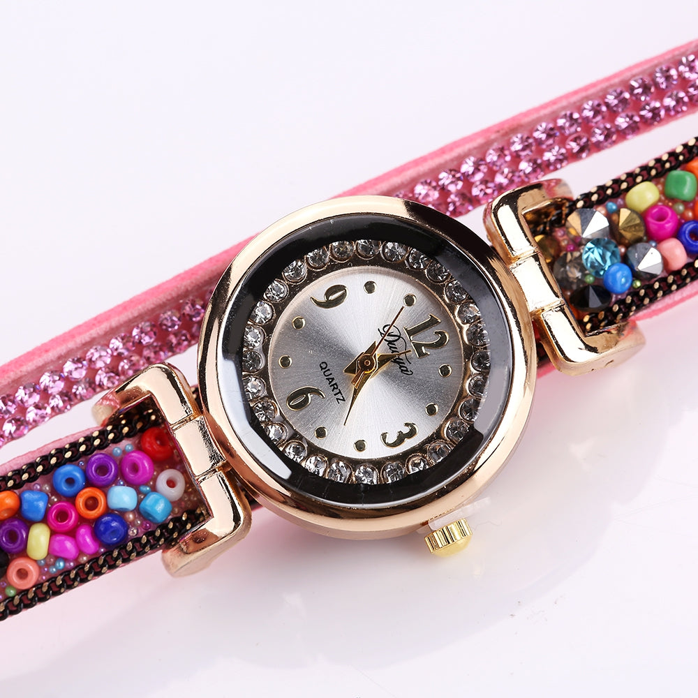 Duoya D137 Women Circle Watch Ball Casual Fashion Wrist Watch