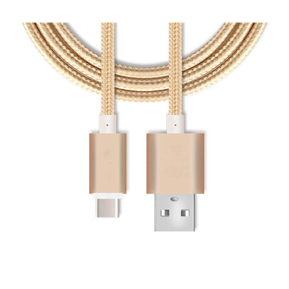 1.5M Type-C Micro Cable Braided High Speed USB Data Sync and Charger Cable for Android