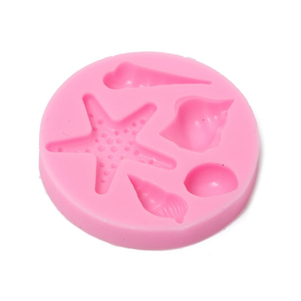 3D Starfish & Sea Shells Animals Fondant Mould Silicone Cake Chocolate Sugar Craft Mold Excellent