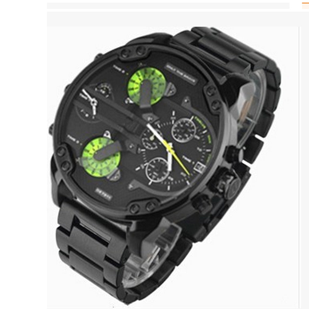 Brand Luxury Wristwatch Military Clock Sport Big Dial Stainless Steel Business Metal Watch Brace...