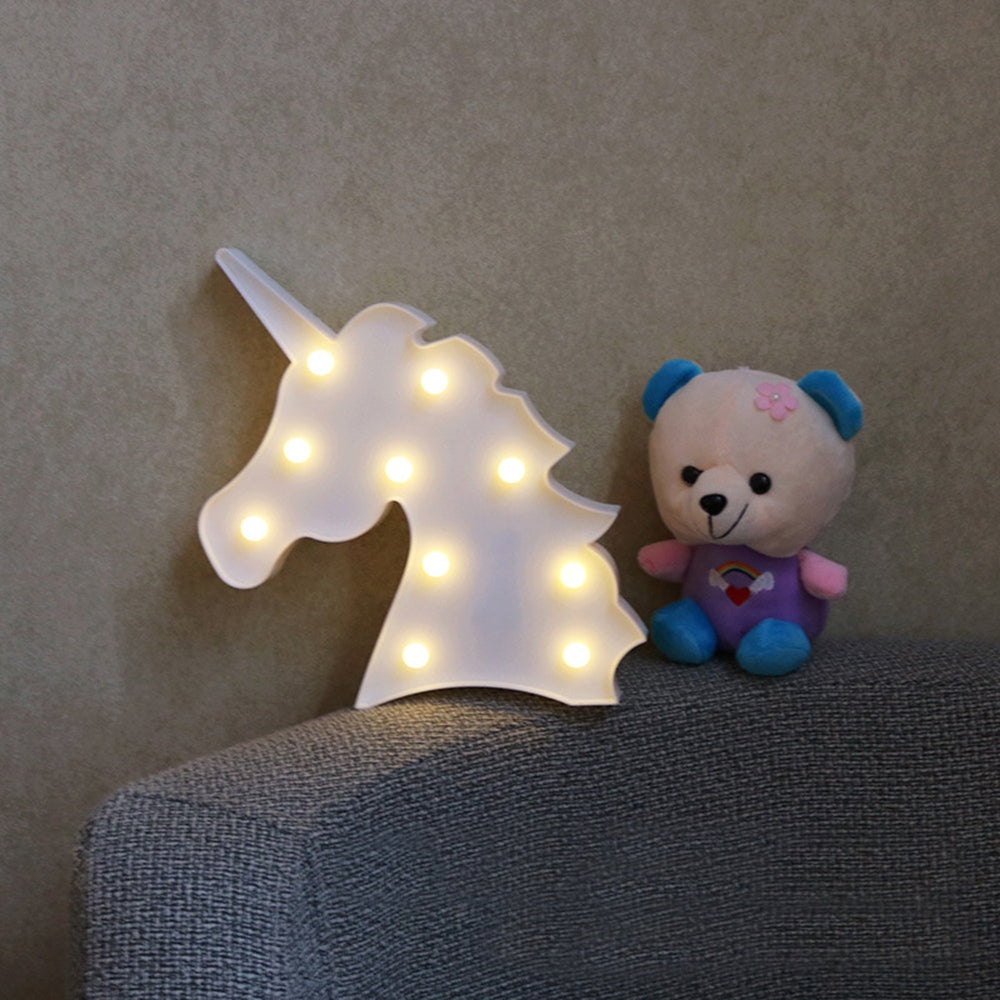 BRELONG 3V 10LEDs Warm White Beast Head Night Light for Kids Room Christmas Wedding Decoration