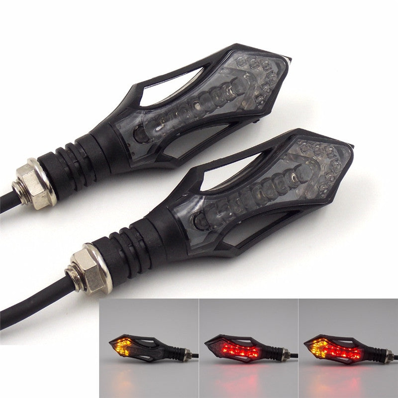 2pcs 14 LED Motorcycle Lights Multi-functional Durable Turn Signal Lamps