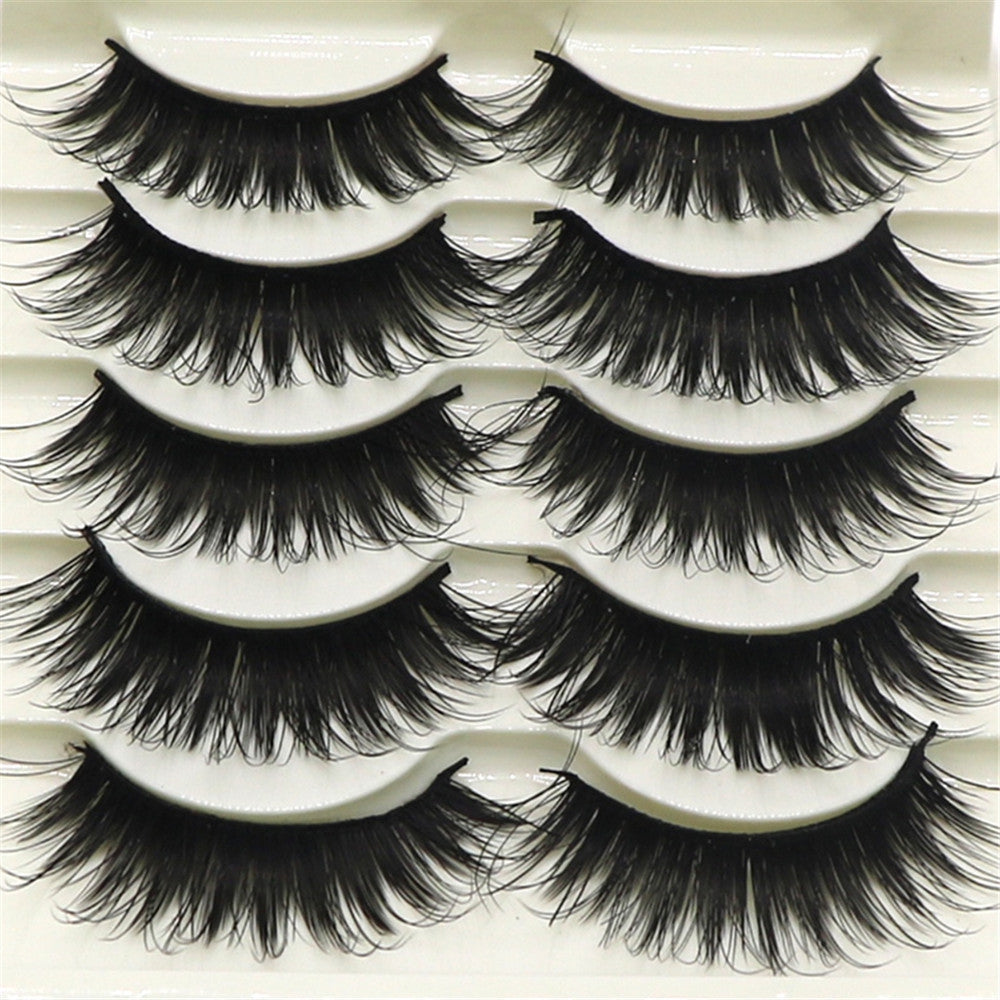 5 Pair Handmade for Building Long Thick False Eyelashes Makeup Tips