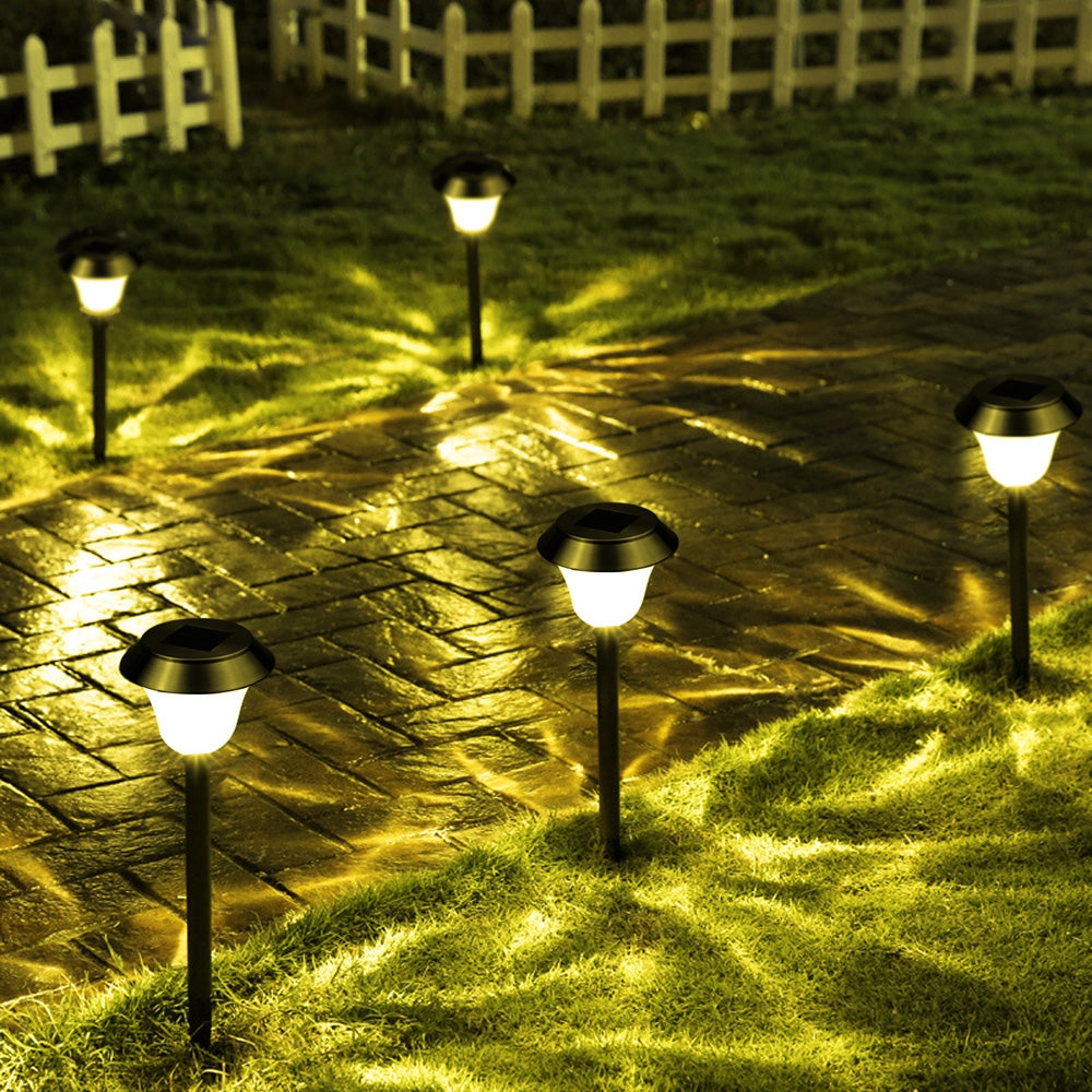 2PCS Plastic Solar Powered LED Light Pathway Landscape Garden Yard