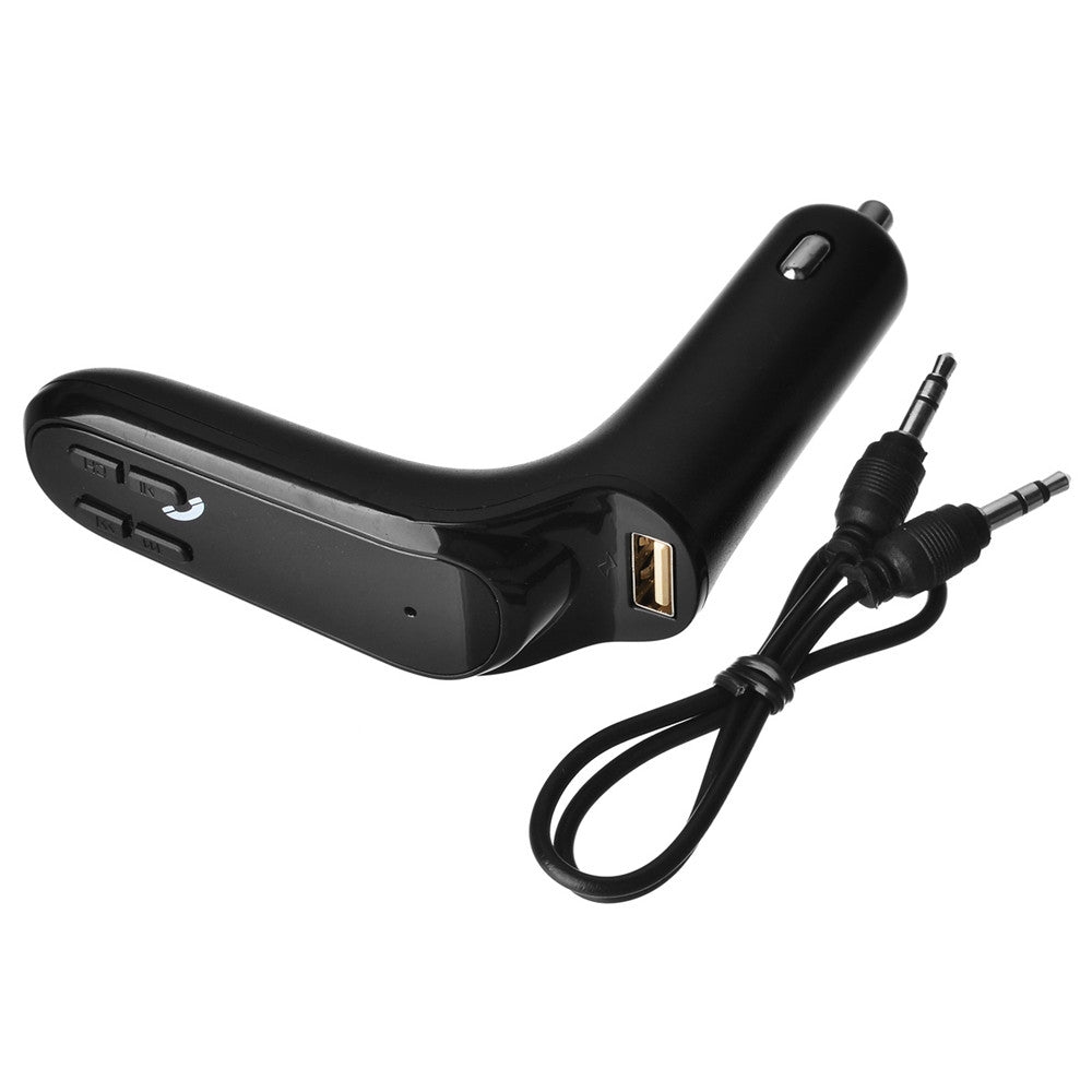 Car Cigarette Lighter Charger Wireless Bluetooth FM Transmitter MP3 Player Handsfree Car Kit - B...