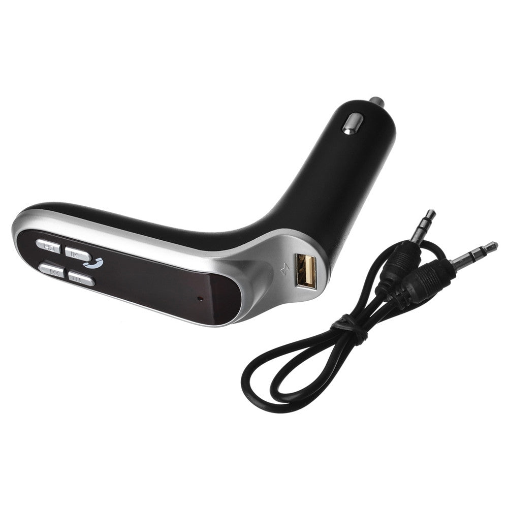 Car Cigarette Lighter Charger Wireless Bluetooth FM Transmitter MP3 Player Handsfree Car Kit - B...