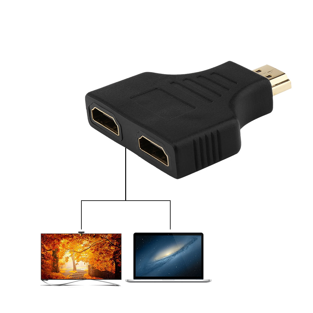 1080P HDMI Port Male to 2 Female 1 In 2 Out Splitter Cable Adapter Converter