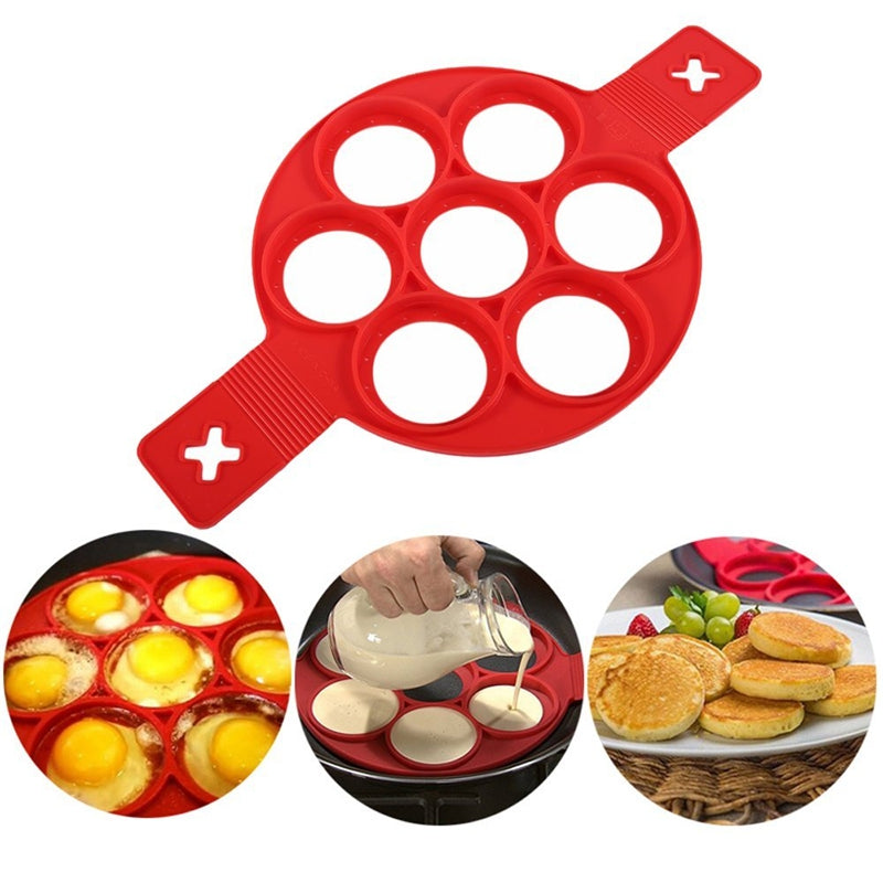 Creative Silicone Omelette Mould Pancake Fried Egg Ring Mold Kitchen Baking Tool
