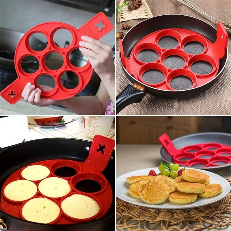 Creative Silicone Omelette Mould Pancake Fried Egg Ring Mold Kitchen Baking Tool