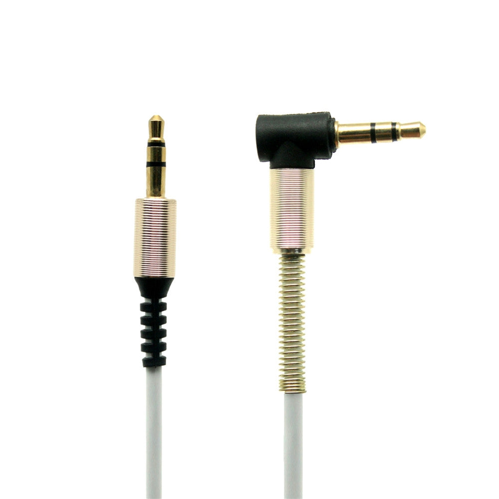 3.5mm Stainless Steel Spring Male to Male AUX Audio Connection Cable