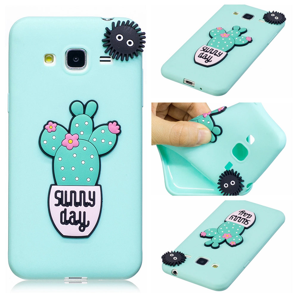 3D Cute Candy Pattern Silicone Soft Back Case for Samsung Galaxy J3 2016