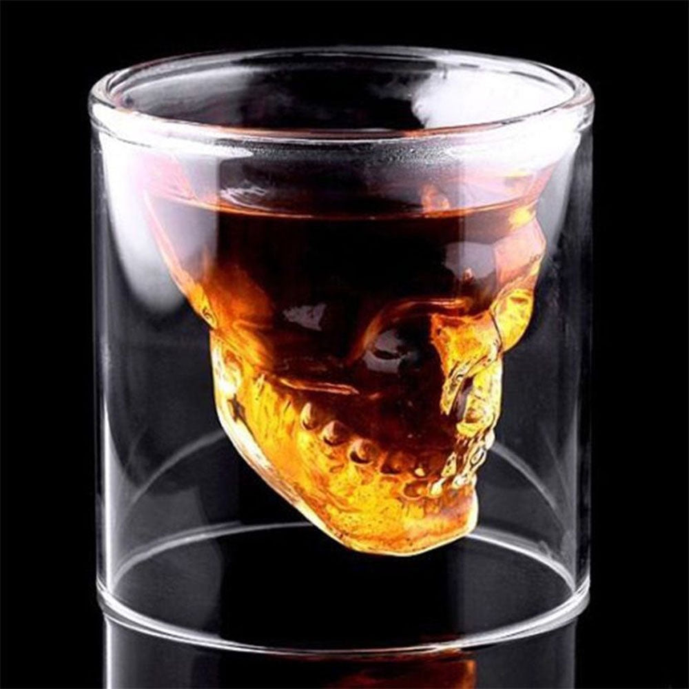 Creative Skull Shooting Glass Beer Cup Double Transparent Drink