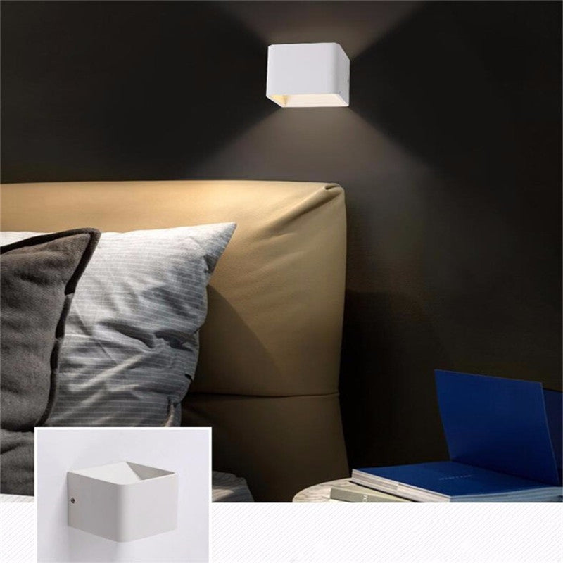 7W Modern Style Square Aluminum LED Wall Lamp Indoor Decor