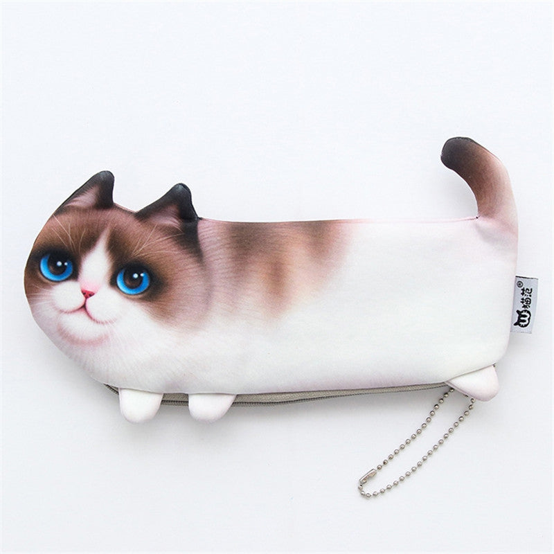 Creative Cute Imitation Printed Cat Multi-Function Collection Bag