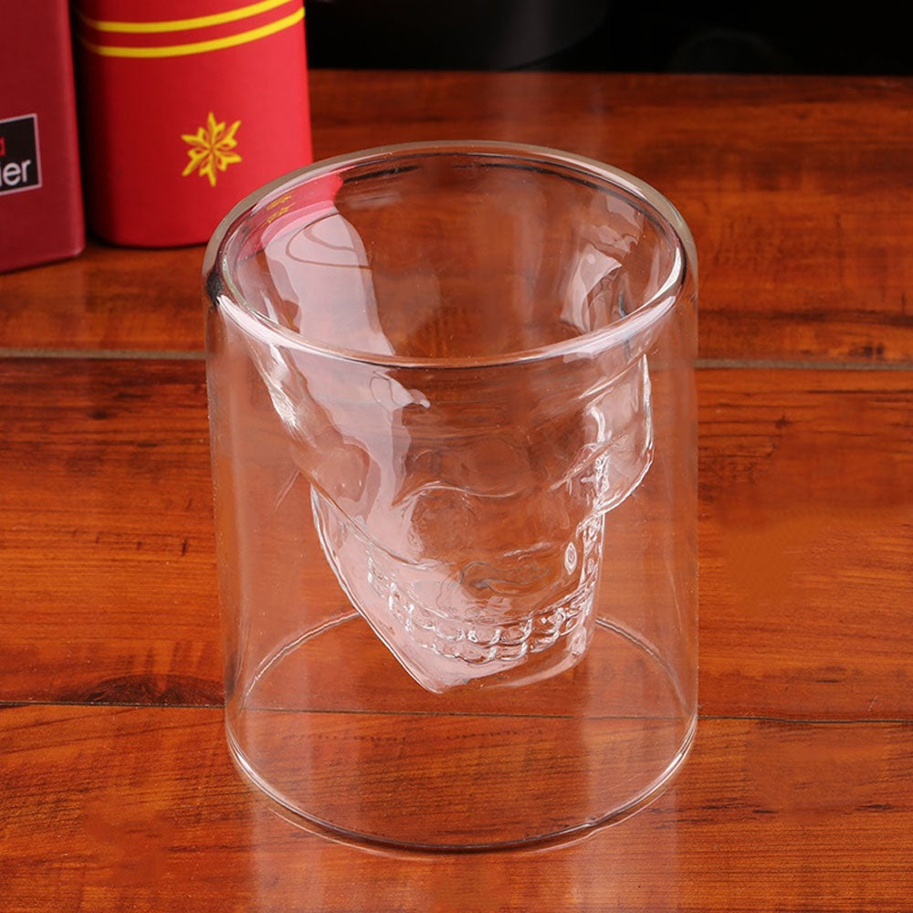 Creative Skull Shooting Glass Beer Cup Double Transparent Drink