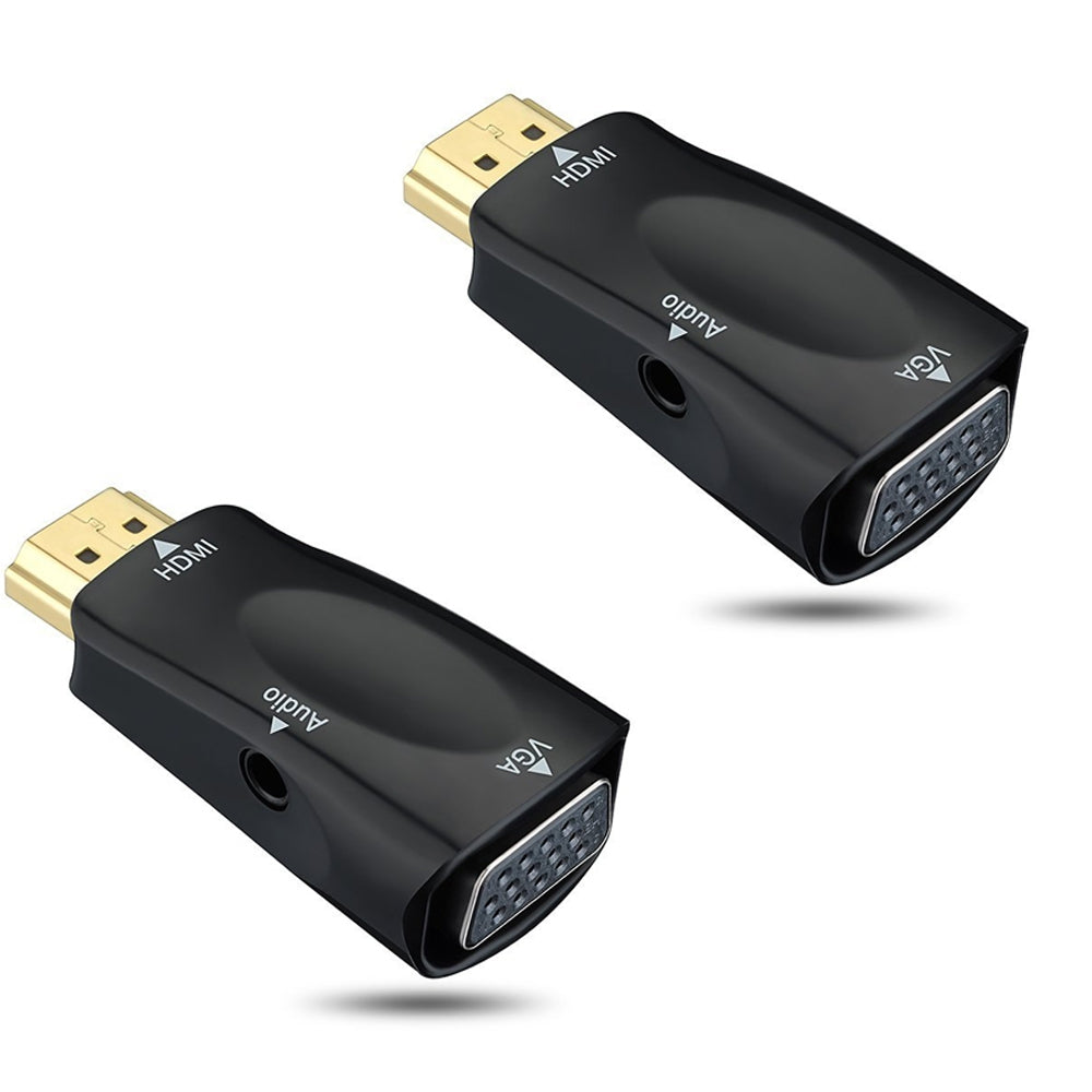 2pcs HDMI to VGA Converter Adapter for PC/Laptop/DVD