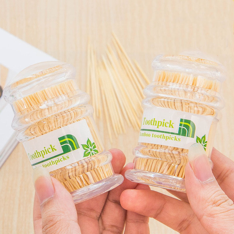 DIHE Double - End Bottled Toothpick Single Use Transparent Bottles About 250PCS