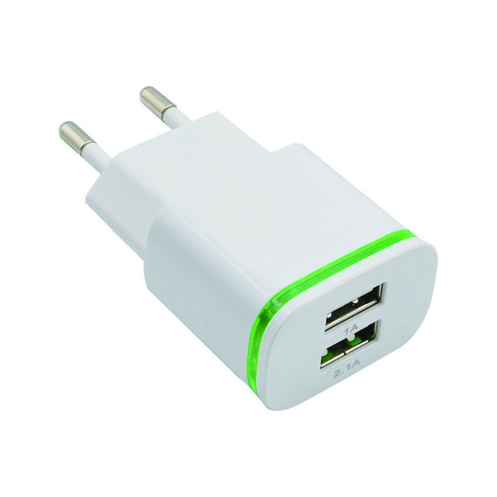 2USB 2.1A 5V IC Light Mitting Universal Intelligent  Travel  Charger  for Mobile Phone