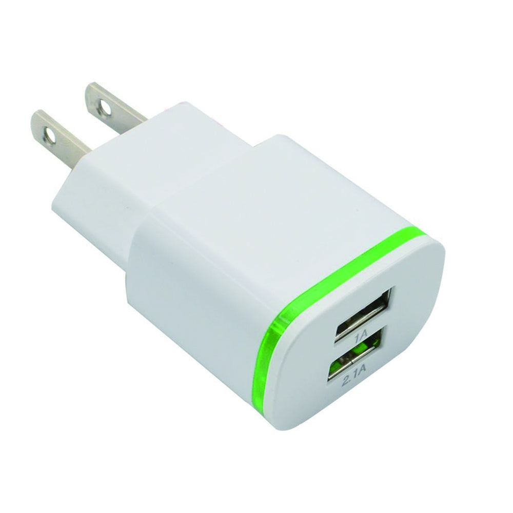 2USB 2.1A 5V IC Light Mitting Universal Intelligent  Travel  Charger  for Mobile Phone