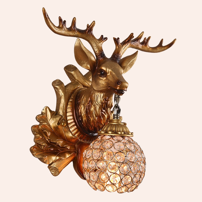 Deer Head Resin  LED The Hallway Stairs Gate Wall Lamp KTV Hotel Project Light Net Cafe