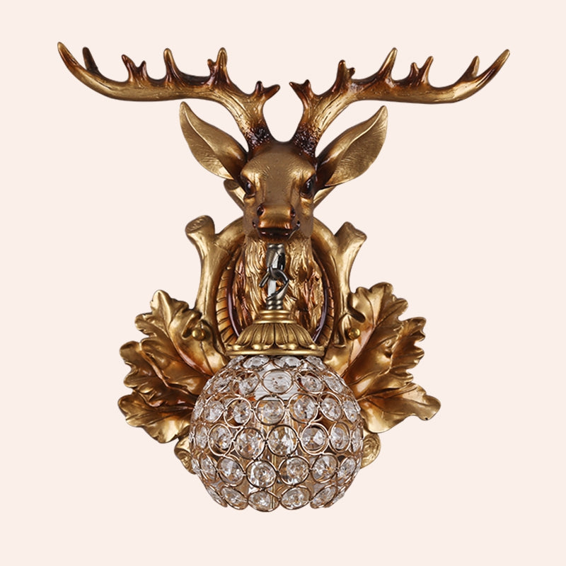 Deer Head Resin  LED The Hallway Stairs Gate Wall Lamp KTV Hotel Project Light Net Cafe