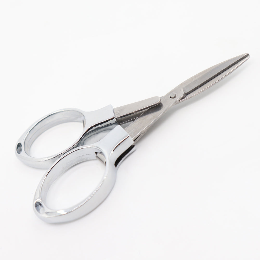 2pcs Stainless steel Folding Nail Scissors - silver