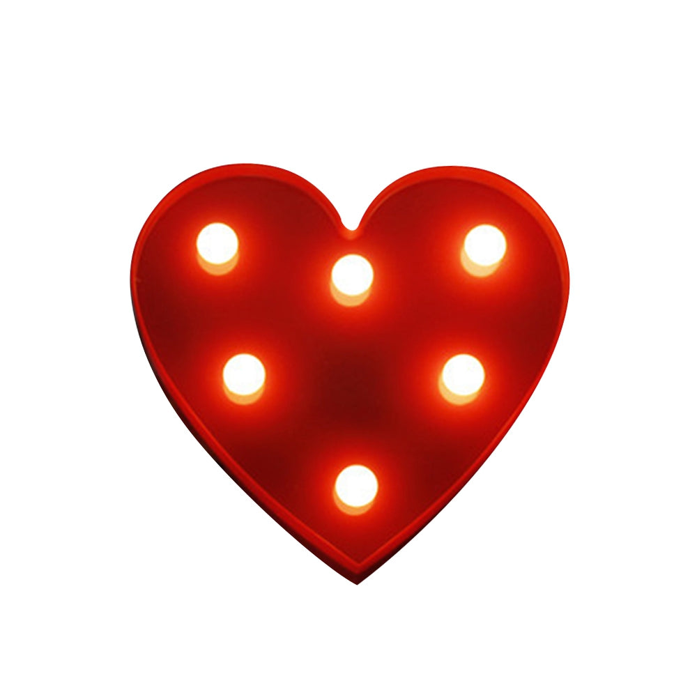 BRELONG 3D Warm White Kids Room  Night Light Christmas   Wedding Decorative 4.5V - Heart ( No Ba...