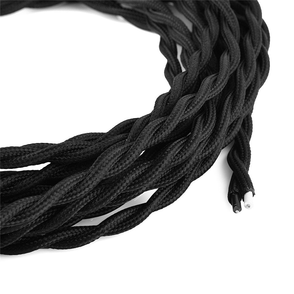 Brightness Twisted Cloth Cord 18/2 Cotton Covered Electrical Industrial Wire 10m 100 - 240V