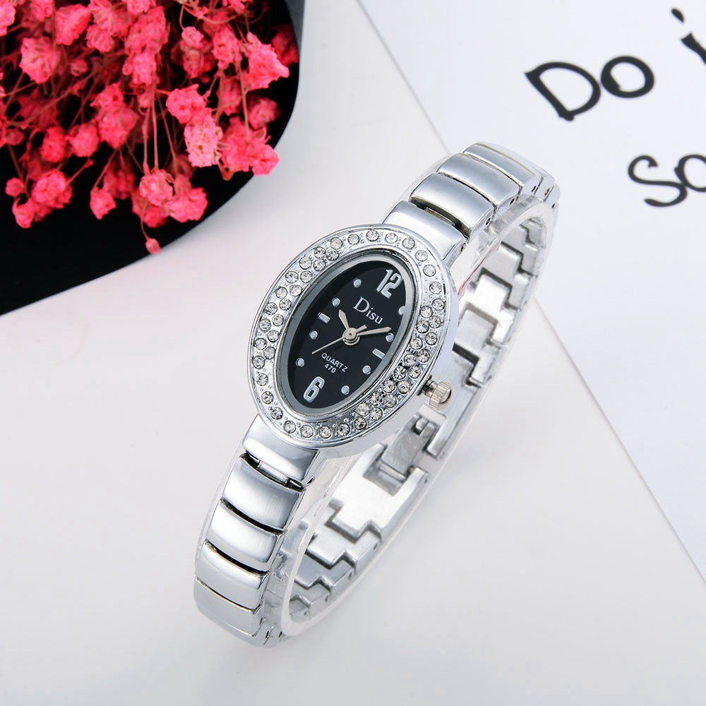 Disu Genuine Fashion Ladies Dress Quartz Alloy Bracelet Wrist Watch