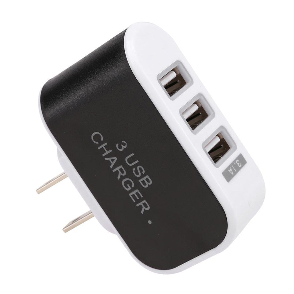 3.1A Portable Triple Home Wall 3 USB Port Wall Charger Adapter Charger AC EU/US Plug
