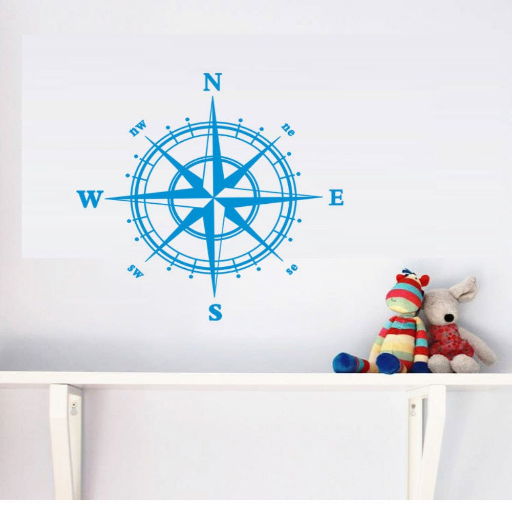 4-DIRECTION Compass Vinyl Wall Sticker for Living Room Decoration