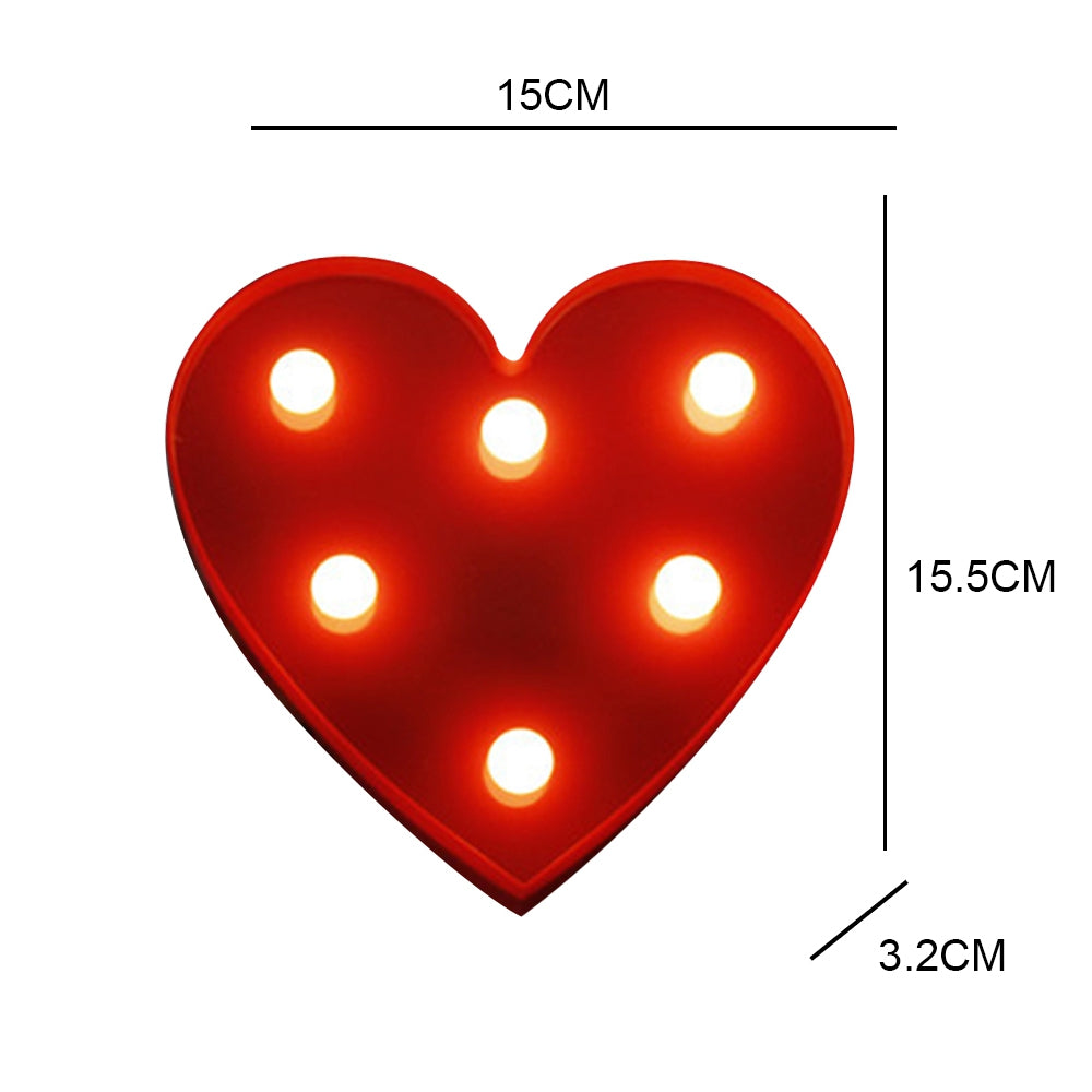 BRELONG 3D Warm White Kids Room  Night Light Christmas   Wedding Decorative 4.5V - Heart ( No Ba...