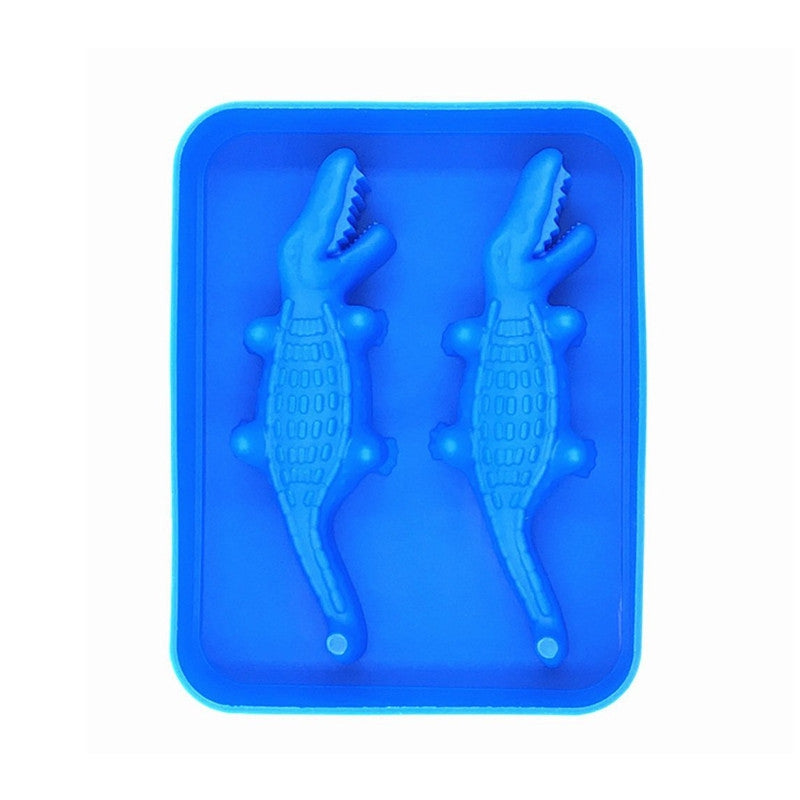 Crocodile Shape 3D Ice Cube Maker Bar Party Silicone Tray Jelly Mold