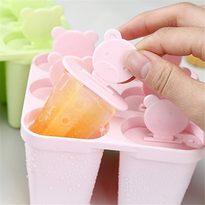 6PCS Cute DIY Popsicle Ice Cream Mould