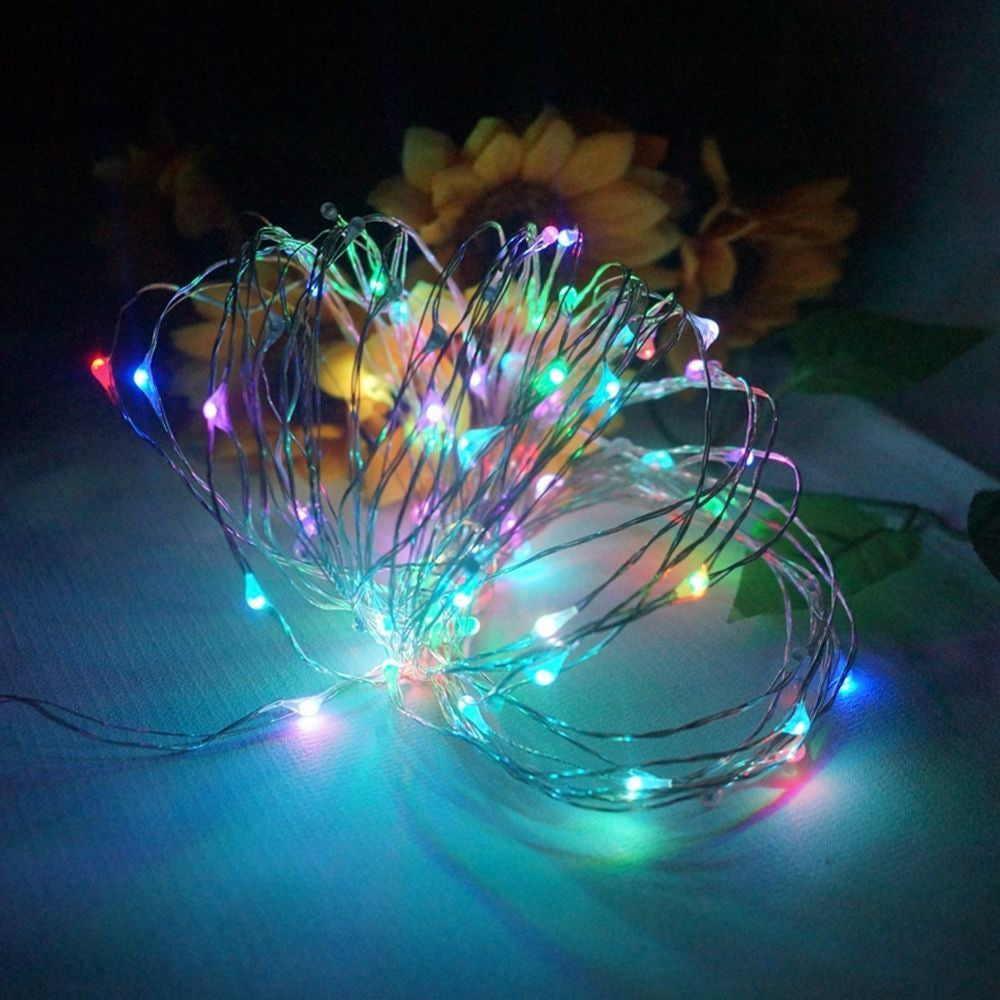 DengZhan 10M 100LED 3AA 4.5V Battery Powered Waterproof Decoration Led Copper Wire Lights String...