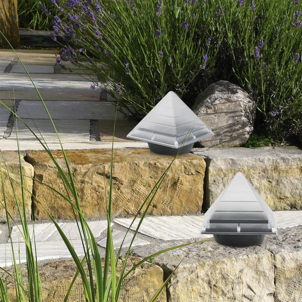 BRELONG Sensor Solar Ground Lights Pyramid Shaped Underground Buried Light Outdoor Garden Lawn P...