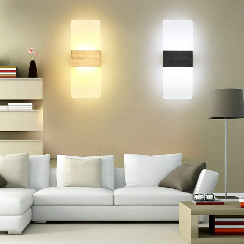 6W LED Acrylic Wall Sconce Lamp for Bedroom Corridor Stairs Bathroom Indoor Lighting Daylight 85...