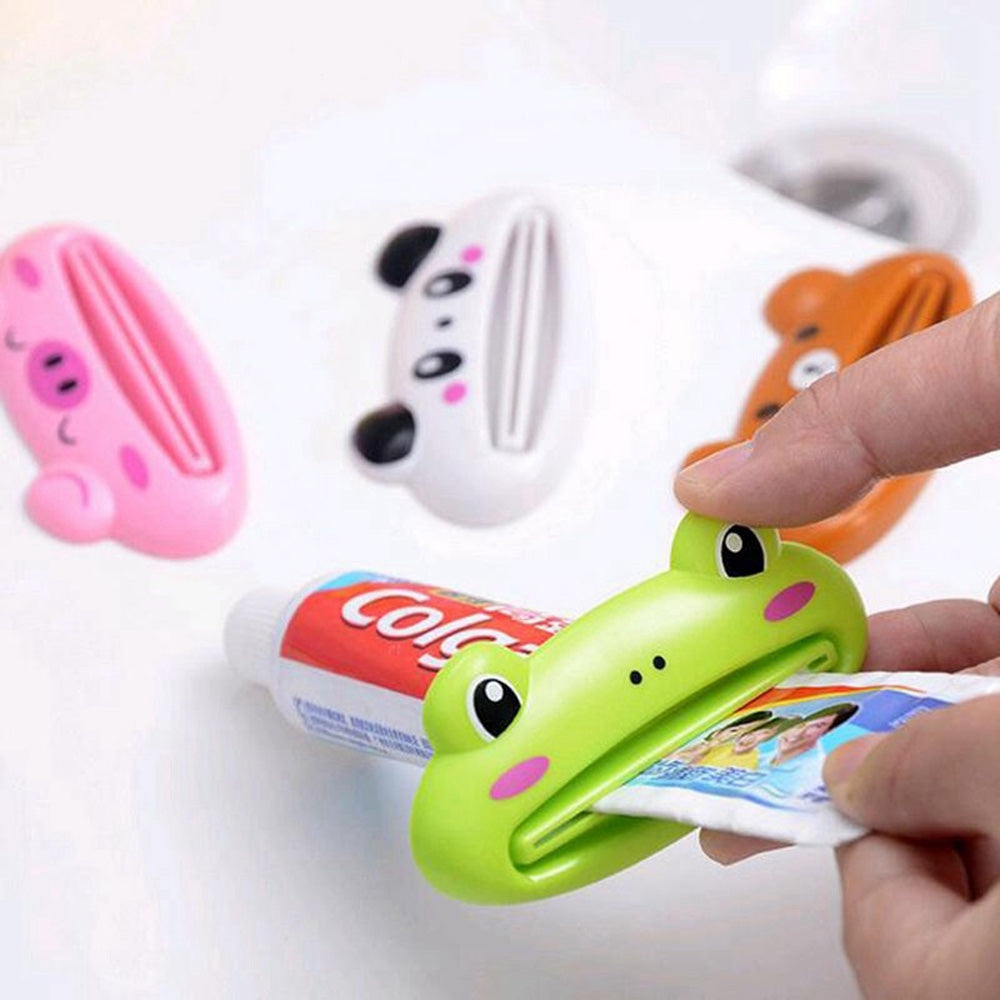 Animal Shaped Plastic Toothpaste Dispenser Cartoon Toothpaste Squeezer Tube Rolling Holder Squeezer