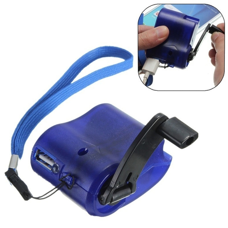 Charger for Mobile Phone MP3 MP4 Travel Cell USB Hand Crank Manual Dynamo Emergency