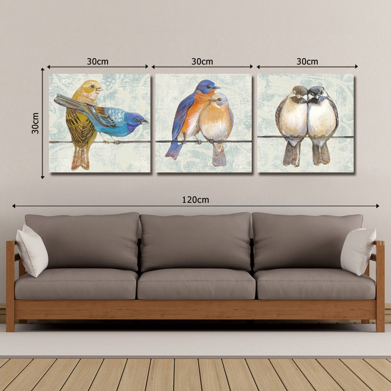 DYC 10037 3PCS Decoration Birds Print Art Ready to Hang Paintings