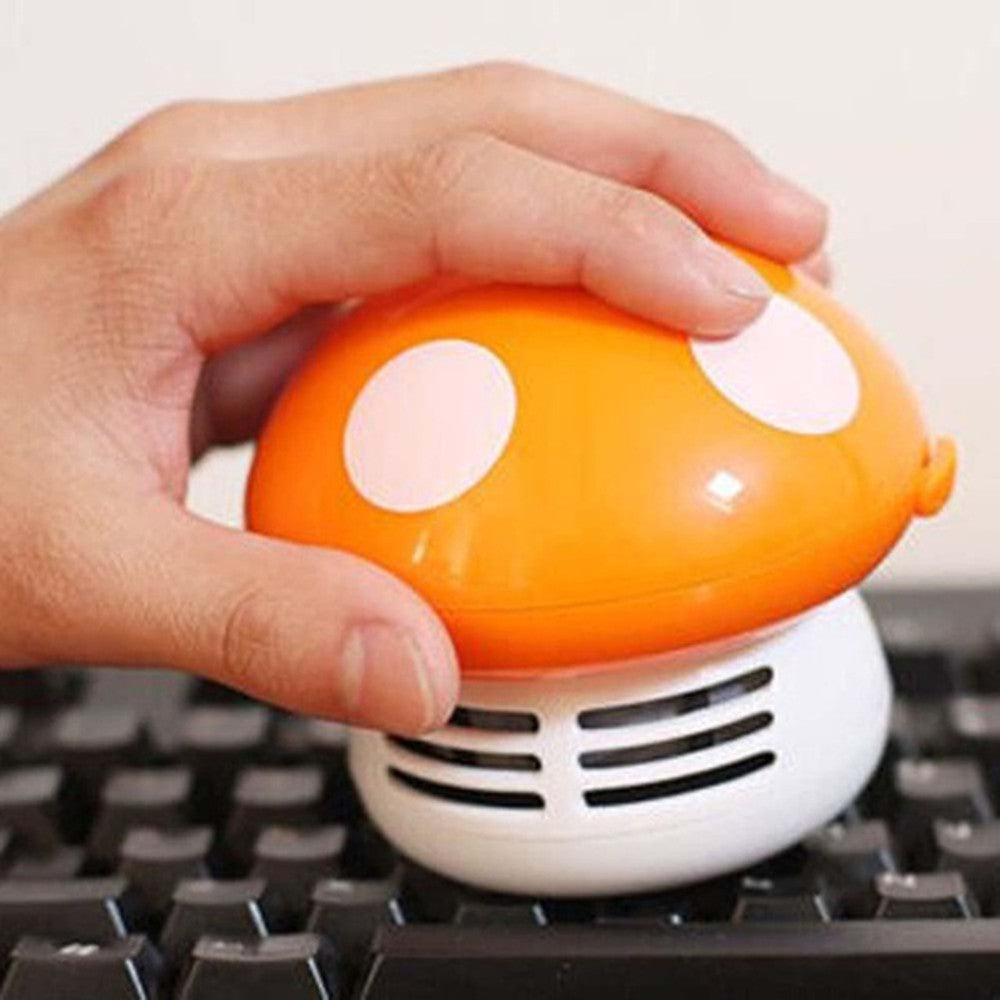 Creative Desktop Vacuum Cleaner Cartoon Mushroom Mini Dust Collector Household Computer Keyboard...