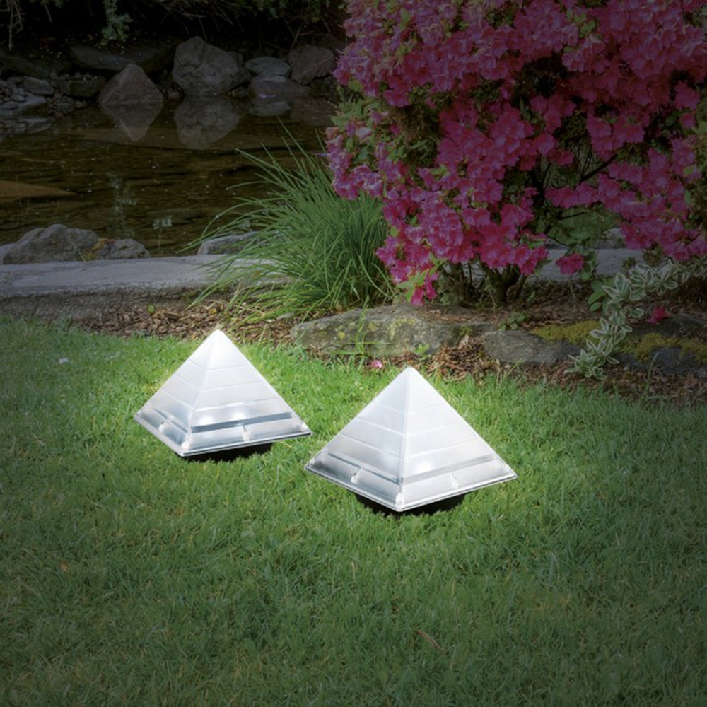 BRELONG Sensor Solar Ground Lights Pyramid Shaped Underground Buried Light Outdoor Garden Lawn P...