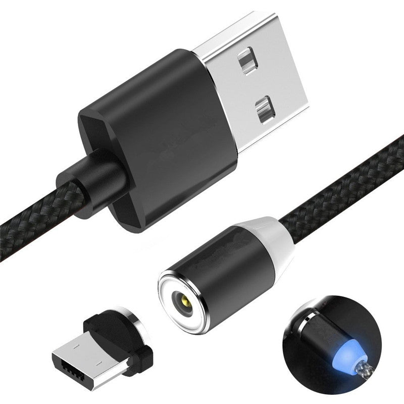 1M Cable for Micro USB V8 LED Magnetic USB Charger Magnetic Adapter