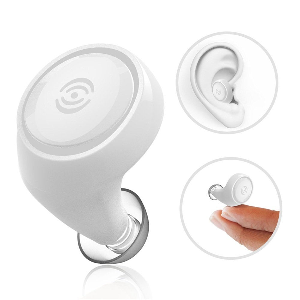 A4 Mini Bluetooth V4.1 Earbud Wireless Invisible Headphone with Mic Stereo Noise Canceling In-ea...