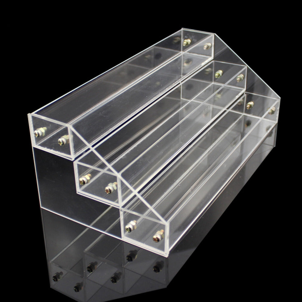 3 Tier Clear Acrylic Display Stand Holder for Nail Polish Bottle Rack Makeup Cosmetic Lipstick S...