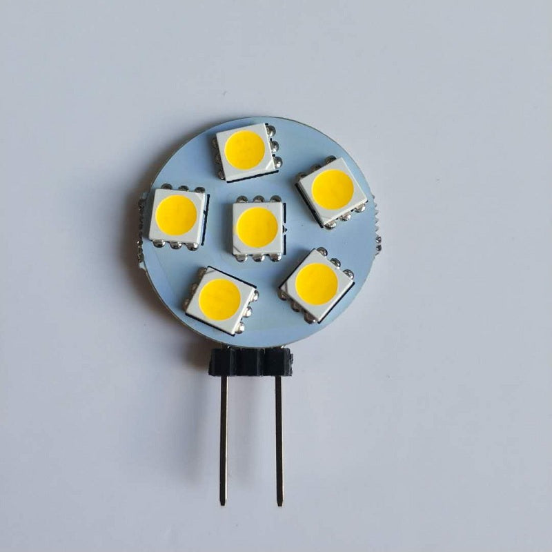 10PCS G4 2W LED Bi-Pin Lights 6LEDS SMD5050 150-200LM DC12V Decorative Lamp