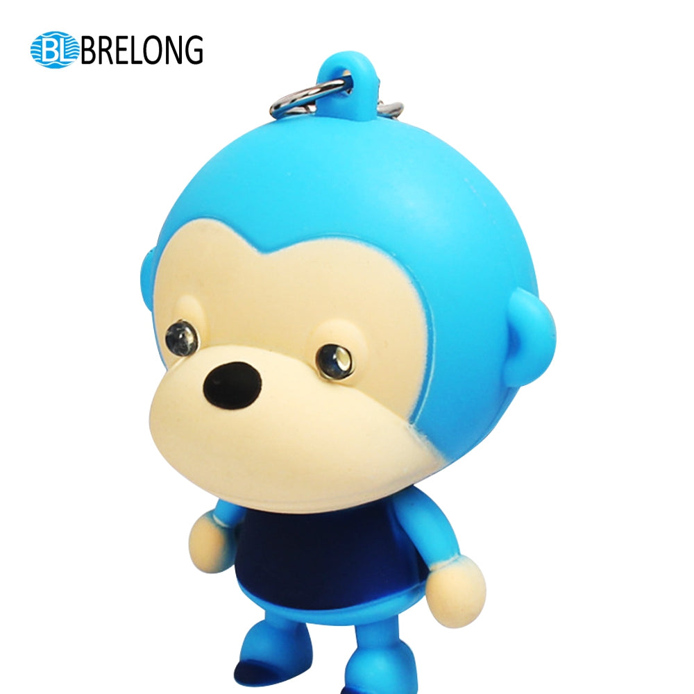 Brelong Noise-making Cartoon Keychain with LED Light Pendant-Monkey