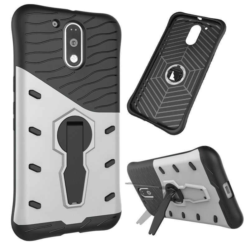 Cover Case for Moto G4 Dual Layer Heavy Duty Hybrid Combo Shock-Resistant Full Body Protective D...