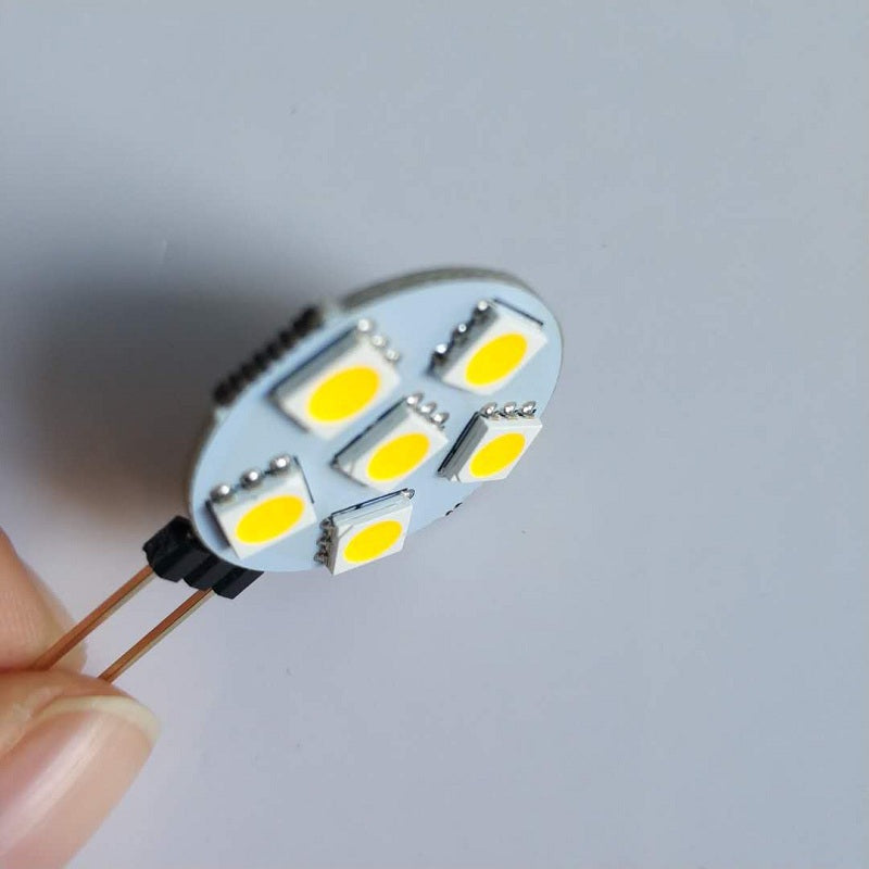 10PCS G4 2W LED Bi-Pin Lights 6LEDS SMD5050 150-200LM DC12V Decorative Lamp